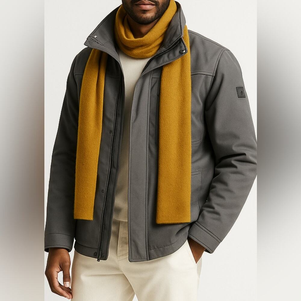 Calvin Klein Men’s Softshell Winter Jacket Gray Waterproof Windproof Coat Size S